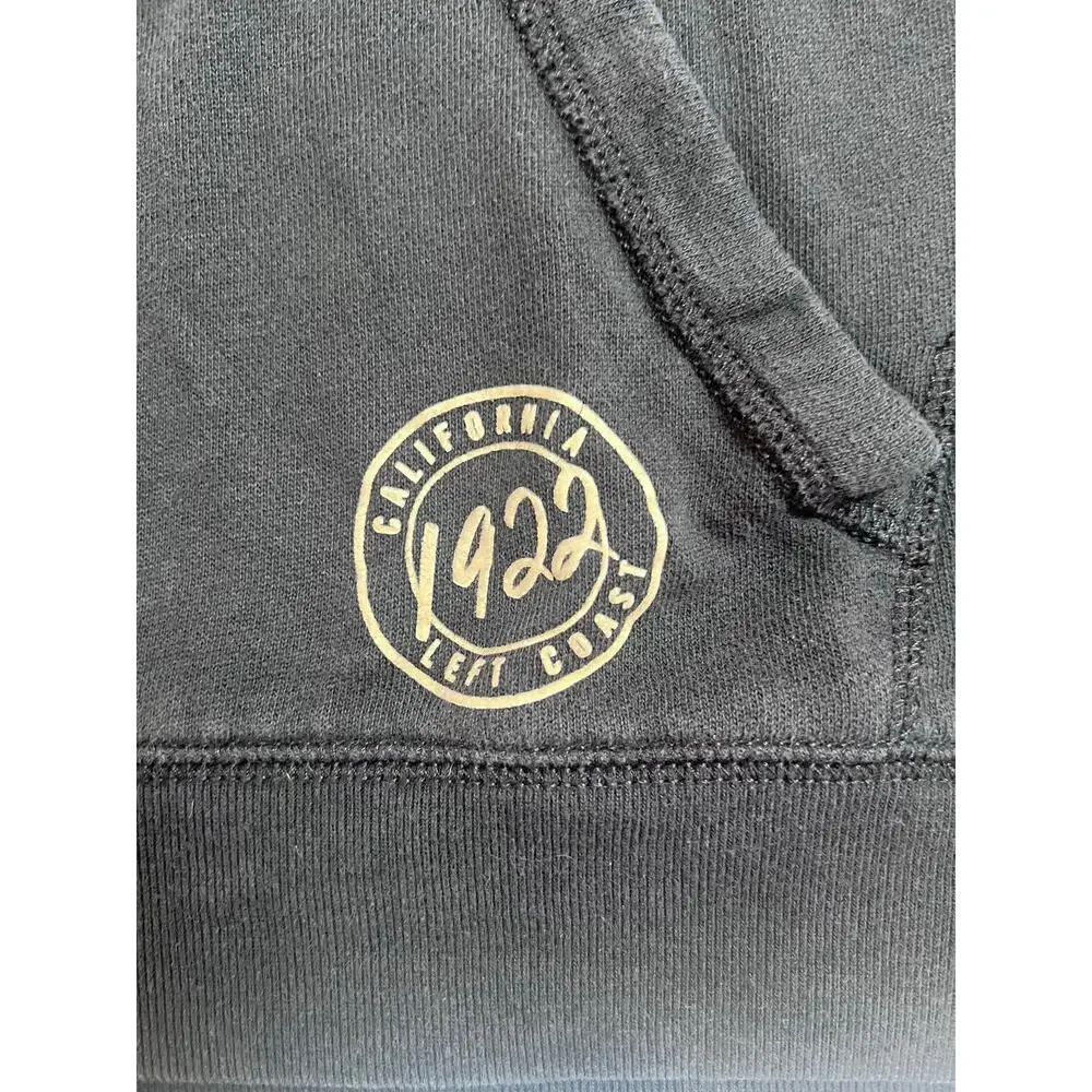 Hollister Gray Black Cowl Neck Pullover S Y2K 1922 Colorblock